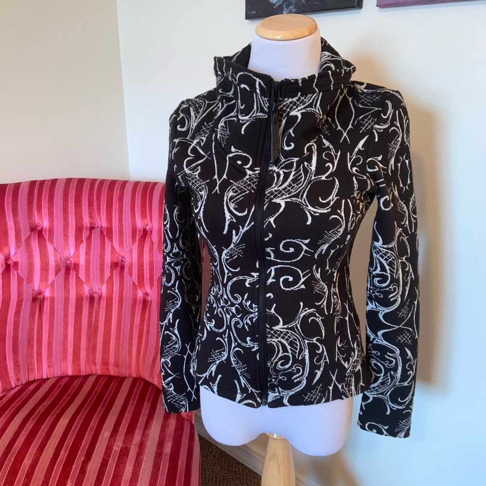 Tonia DeBellis Black and White Zip Up